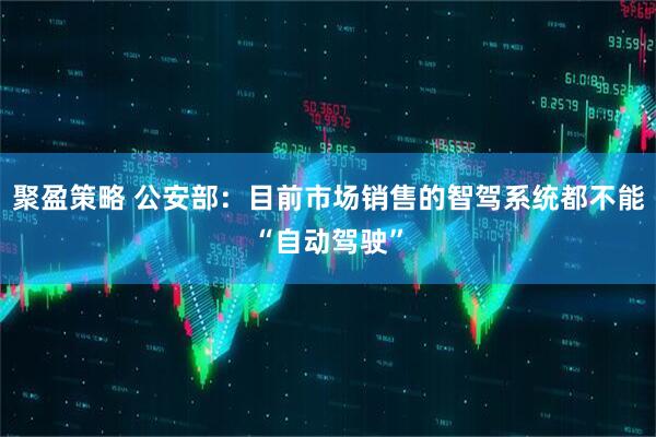 聚盈策略 公安部：目前市场销售的智驾系统都不能“自动驾驶”
